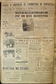 Página do jornal Correio do Ceará de outubro de 1955