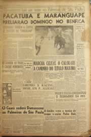 Página do jornal Correio do Ceará de janeiro de 1956