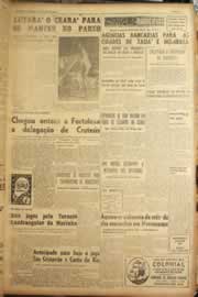 Página do jornal Correio do Ceará de janeiro de 1956