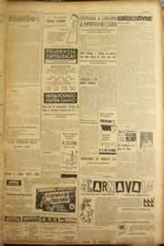Página do jornal Correio do Ceará de fevereiro de 1956