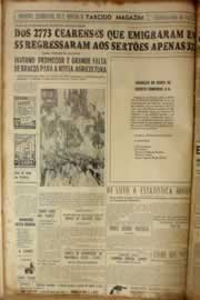 Página do jornal Correio do Ceará de fevereiro de 1956
