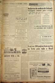 Página do jornal Correio do Ceará de março de 1956