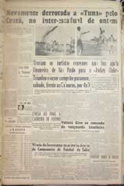 Página do jornal Correio do Ceará de maio de 1956