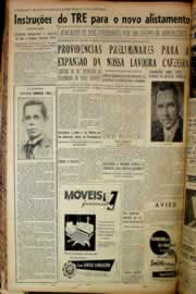 Página do jornal Correio do Ceará de maio de 1956