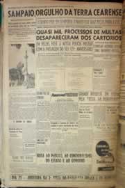 Página do jornal Correio do Ceará de maio de 1956