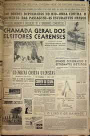 Página do jornal Correio do Ceará de maio de 1956