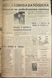 Página do jornal Correio do Ceará de junho de 1956
