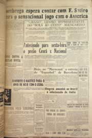 Página do jornal Correio do Ceará de junho de 1956