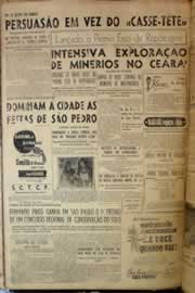 Página do jornal Correio do Ceará de junho de 1956
