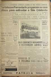 Página do jornal Correio do Ceará de janeiro de 1957
