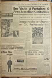 Página do jornal Correio do Ceará de janeiro de 1957