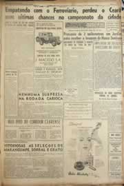 Página do jornal Correio do Ceará de janeiro de 1957