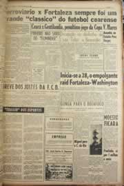 Página do jornal Correio do Ceará de fevereiro de 1957