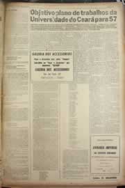 Página do jornal Correio do Ceará de março de 1957
