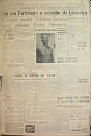 Página do jornal Correio do Ceará de janeiro de 1958