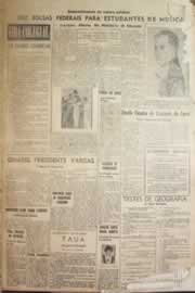 Página do jornal Correio do Ceará de janeiro de 1958