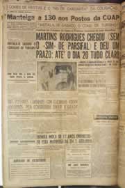 Página do jornal Correio do Ceará de janeiro de 1958
