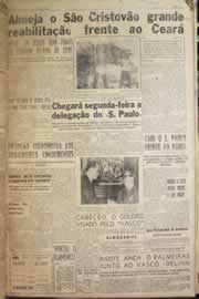 Página do jornal Correio do Ceará de janeiro de 1958