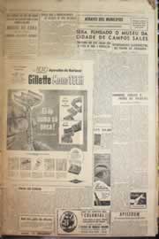 Página do jornal Correio do Ceará de janeiro de 1958