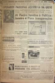 Página do jornal Correio do Ceará de janeiro de 1958