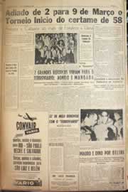 Página do jornal Correio do Ceará de fevereiro de 1958
