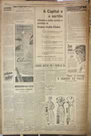 Página do jornal Correio do Ceará de março de 1958