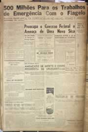 Página do jornal Correio do Ceará de março de 1958