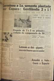 Página do jornal Correio do Ceará de março de 1958