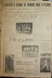 Página do jornal Correio do Ceará de abril de 1958