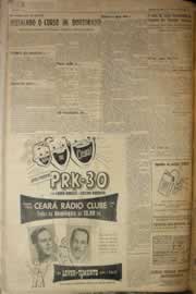 Página do jornal Correio do Ceará de abril de 1958
