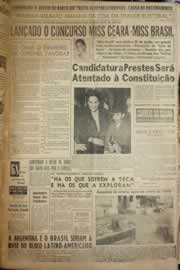 Página do jornal Correio do Ceará de abril de 1958