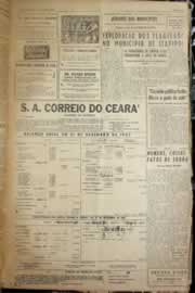 Página do jornal Correio do Ceará de abril de 1958