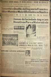 Página do jornal Correio do Ceará de maio de 1958