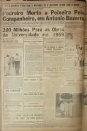Página do jornal Correio do Ceará de maio de 1958