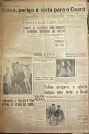 Página do jornal Correio do Ceará de maio de 1958