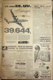 Página do jornal Correio do Ceará de maio de 1958