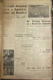 Página do jornal Correio do Ceará de maio de 1958
