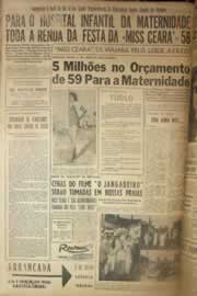 Página do jornal Correio do Ceará de junho de 1958