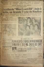 Página do jornal Correio do Ceará de junho de 1958