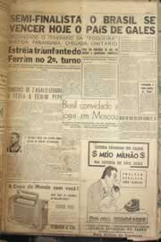 Página do jornal Correio do Ceará de junho de 1958