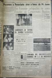 Página do jornal Correio do Ceará de julho de 1958