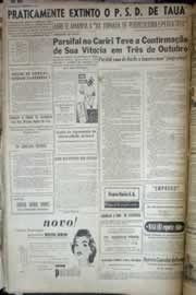Página do jornal Correio do Ceará de julho de 1958