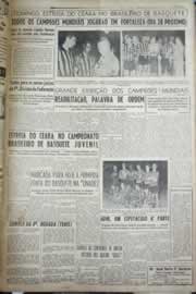 Página do jornal Correio do Ceará de julho de 1958