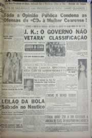 Página do jornal Correio do Ceará de julho de 1958