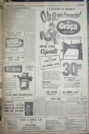 Página do jornal Correio do Ceará de agosto de 1958