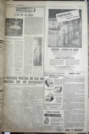 Página do jornal Correio do Ceará de agosto de 1958