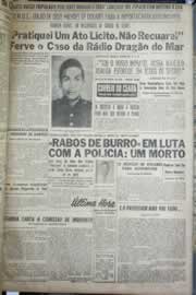 Página do jornal Correio do Ceará de agosto de 1958
