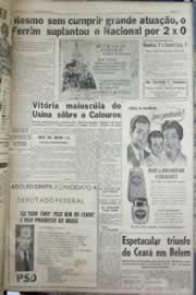 Página do jornal Correio do Ceará de setembro de 1958
