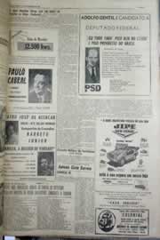 Página do jornal Correio do Ceará de setembro de 1958