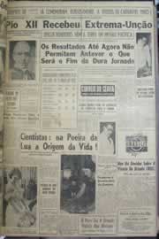 Página do jornal Correio do Ceará de outubro de 1958